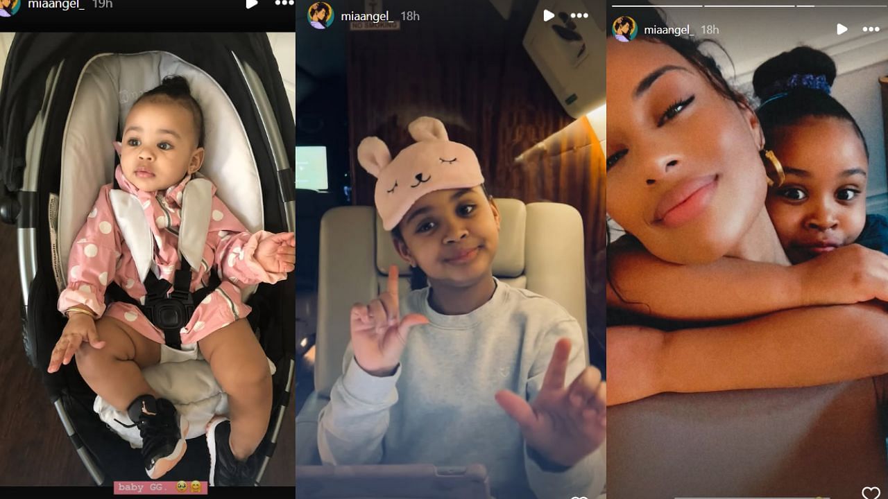 Carmelo Anthony's ex Mia Burks shares pictures of her daughter on her IG story. (Credits: @miaangel_/Instagram)
